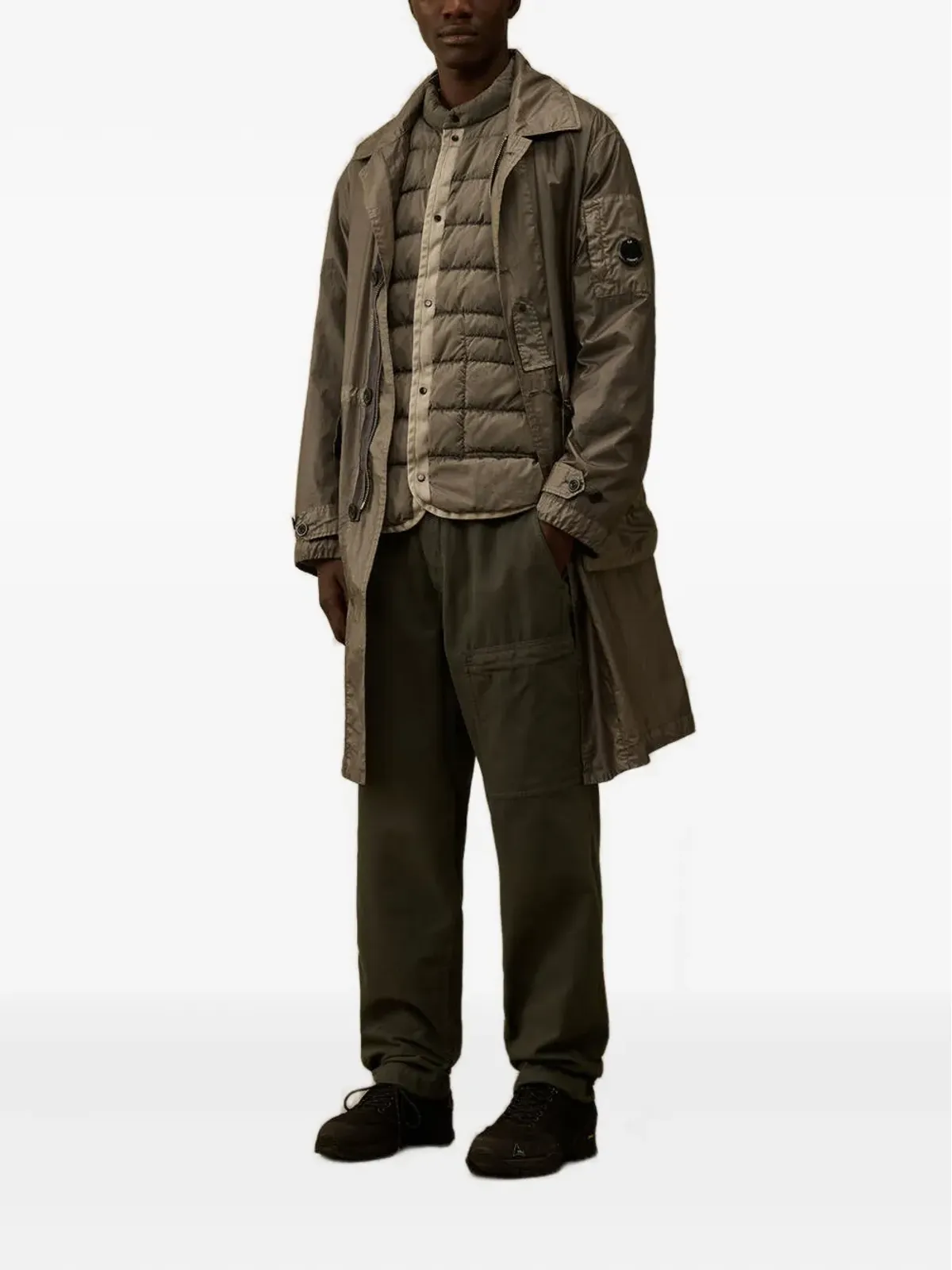 C.P. Company ボタンパッチポケット コート グレー - 画像2