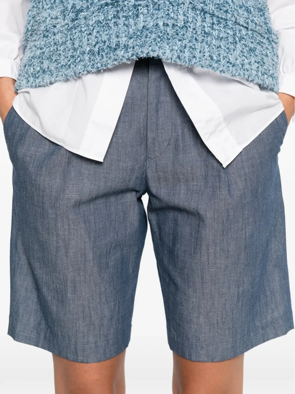 Junya Watanabe Comme des Garçons Pre-Owned ヴィンテージ プリーツ入り テーラードショーツ - 画像5