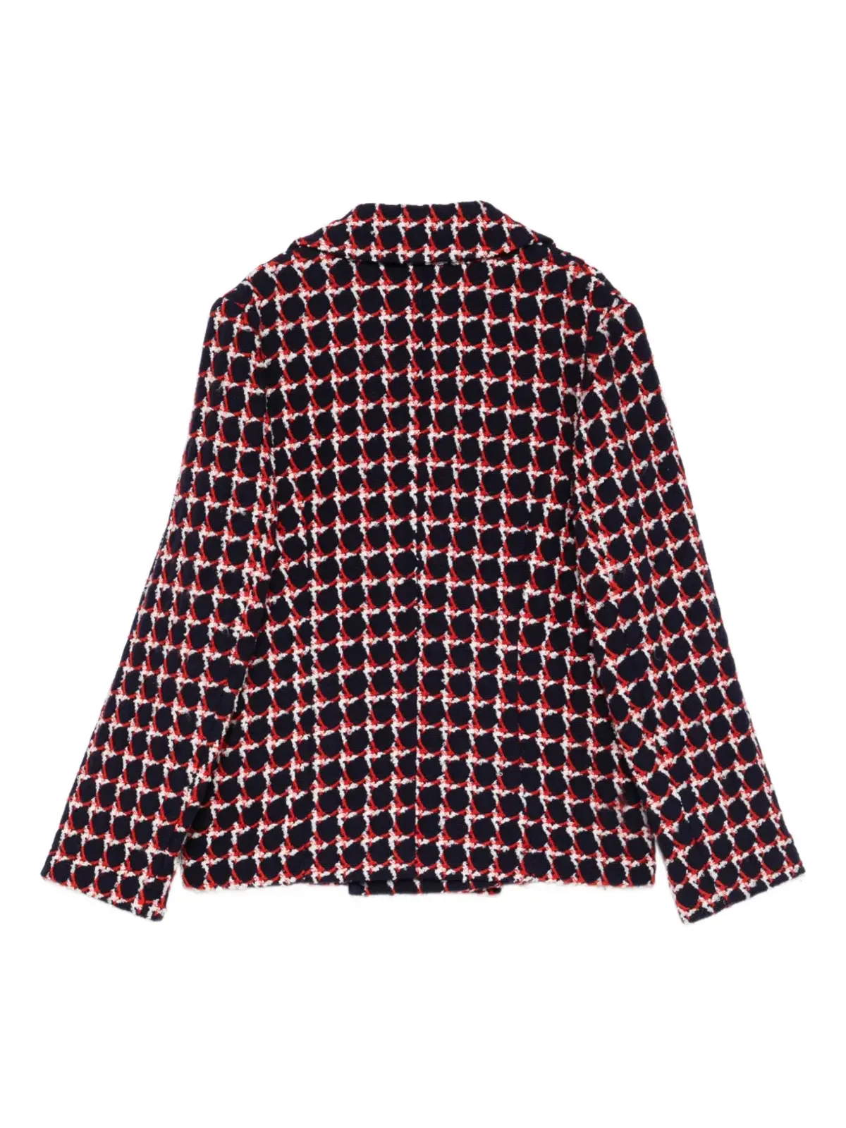 Junya Watanabe Comme des Garçons Pre-Owned 2001 ツイード ダブルブレスト ジャケット（ブルー） - 画像2