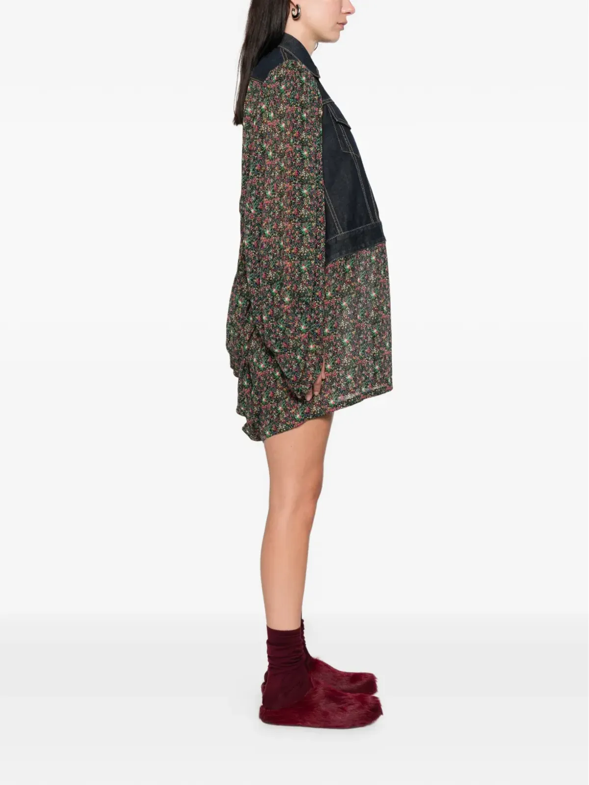 Junya Watanabe Comme des Garçons Pre-Owned ドッキング シャツドレス - 画像3