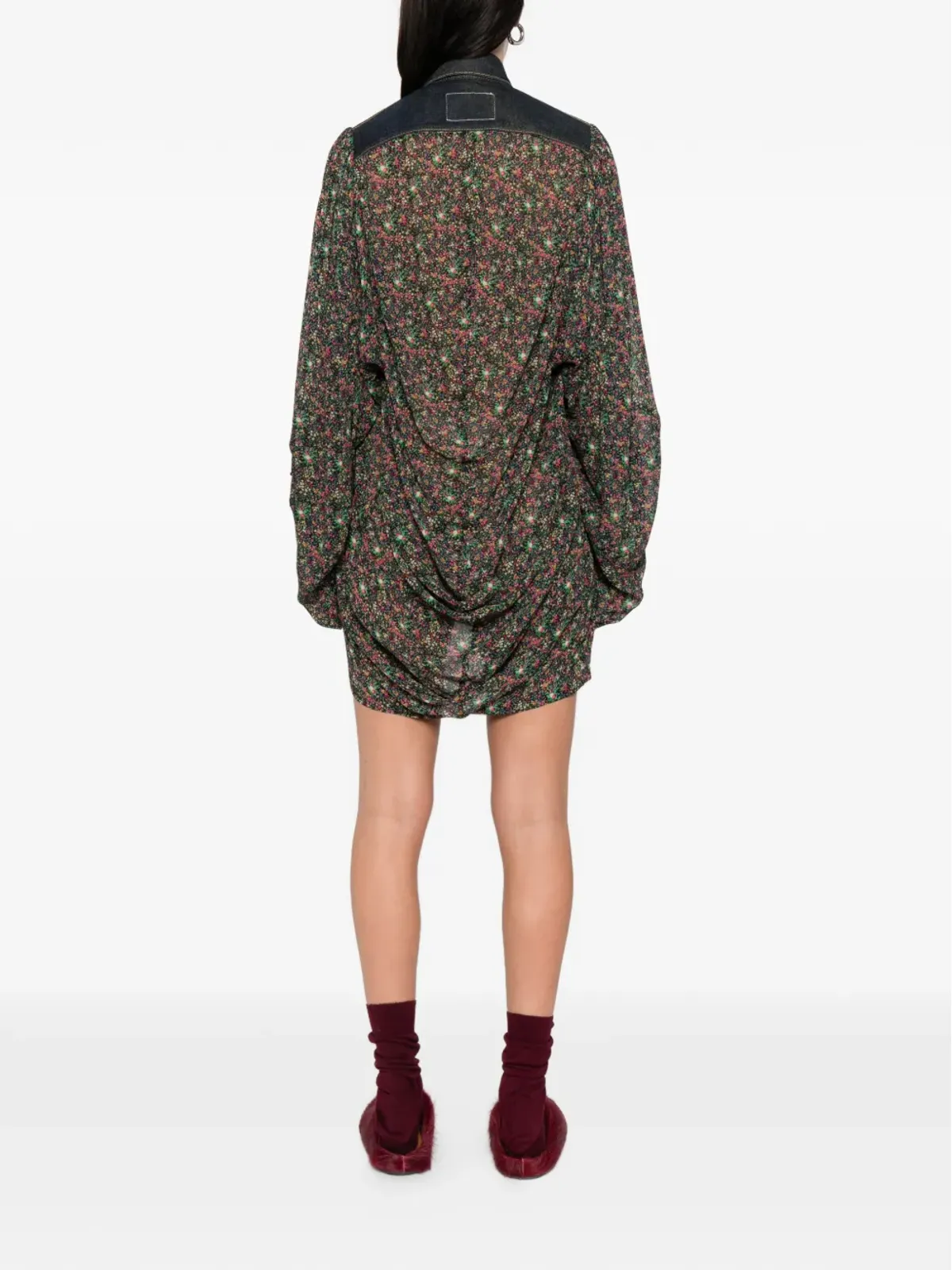 Junya Watanabe Comme des Garçons Pre-Owned ドッキング シャツドレス - 画像4