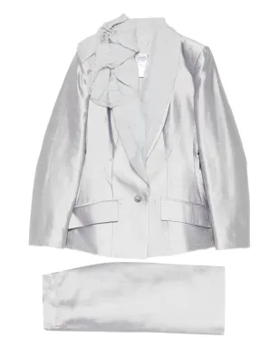 ビンテージ Christian Dior 1990年代 花モチーフのスーツ グレー - サムネイル1