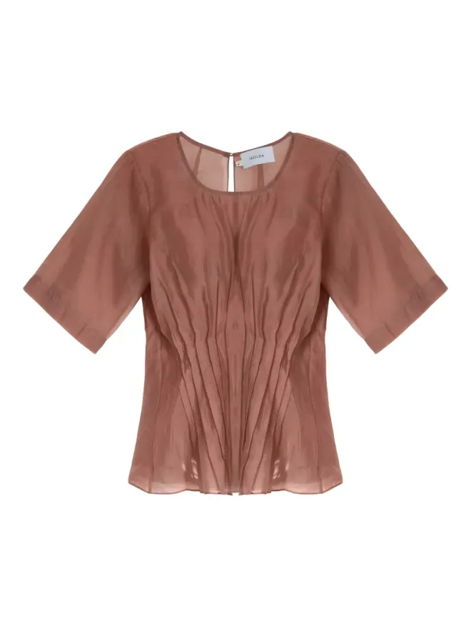 Isolda Isolda Labirinto de Rios ピンタック ブラウスの商品画像