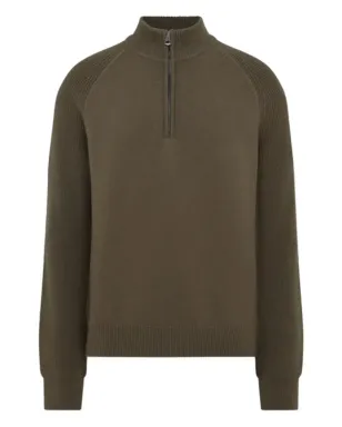 Belstaff ジップラグランスリーブ ニットウェア - グリーン - サムネイル1