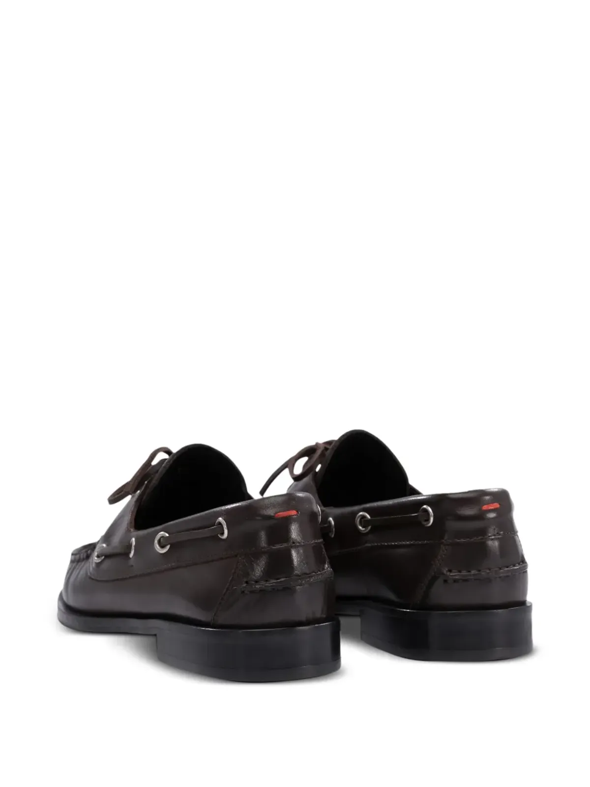 Aeyde Harris レースアップレザーボートシューズ - Brown - 画像5