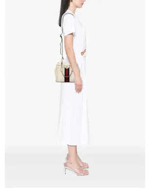 ビンテージ Gucci オフィディア レザー サッチェル 小型 ホワイト - サムネイル2
