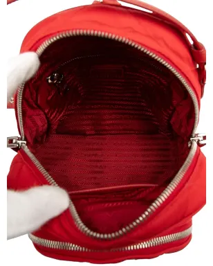 Prada ビンテージ 2013-2025 インプントゥ テスート バックパック レッド - サムネイル5