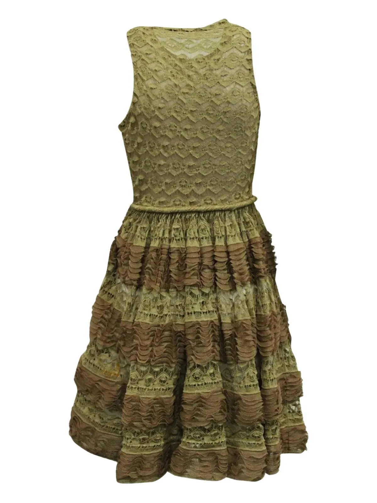 Alaïa Pre-Owned レイヤードレース ティアードドレス - 画像2
