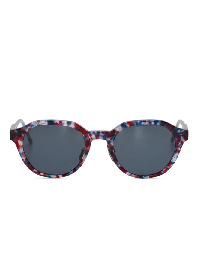 Thom Browne Eyewear Thom Browne Eyewear アセテートオーバルフレームサングラス - Redの商品画像