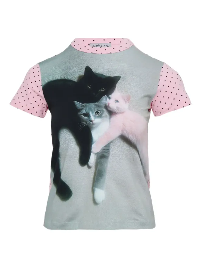 Ashley Williams Ashley Williams 水玉プリントTシャツ - ピンクの商品画像