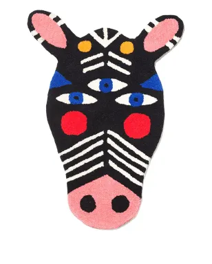 Qeeboo Oggian Zibra shaped slip rug - Black - サムネイル1