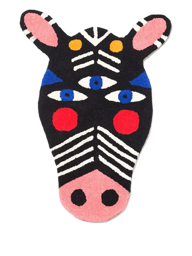Qeeboo Qeeboo Oggian Zibra shaped slip rug - Blackの商品画像