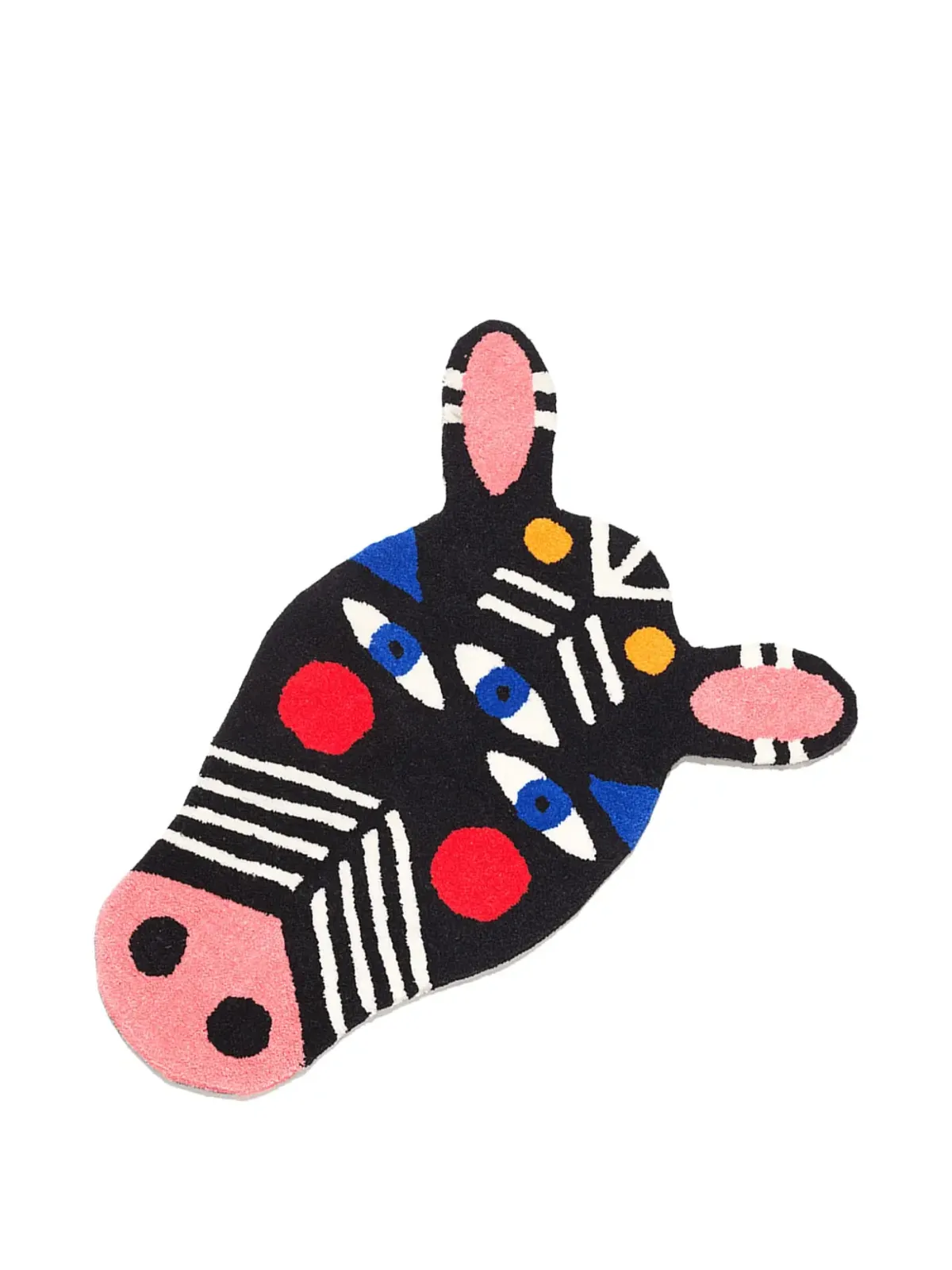 Qeeboo Oggian Zibra shaped slip rug - Black - 画像2