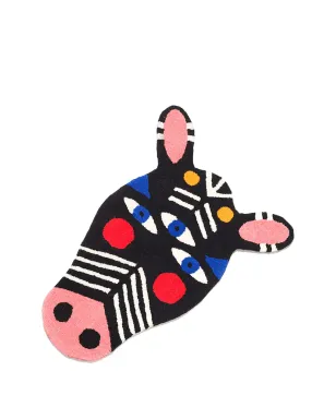 Qeeboo Oggian Zibra shaped slip rug - Black - サムネイル2