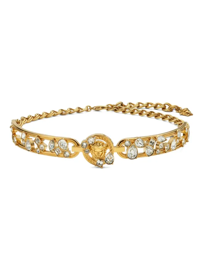VERSACE Versace メデューサクリスタル装飾ネックレス - ゴールドの商品画像