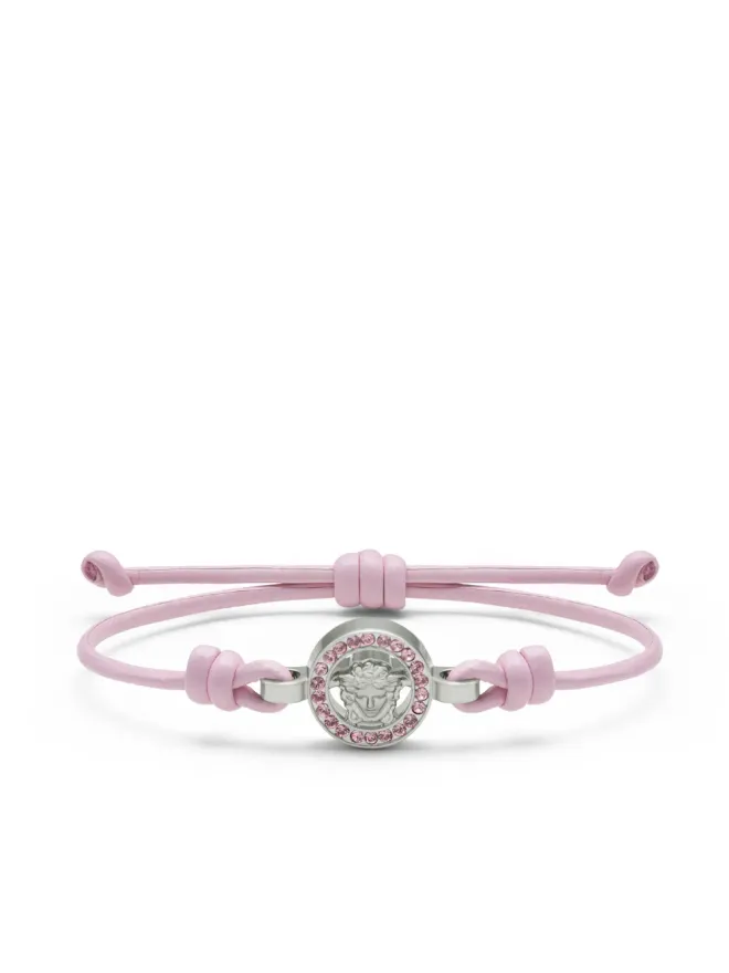 VERSACE Versace メデューサ クリスタル レザー ブレスレット - Silverの商品画像