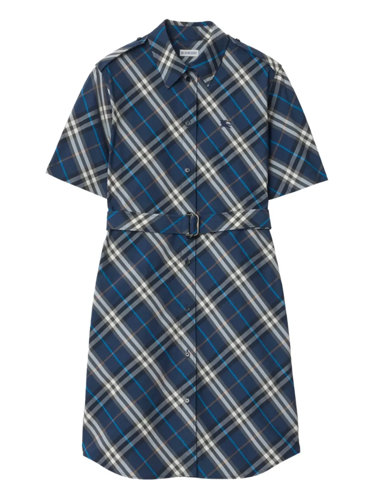 Burberry チェック柄ミニシャツワンピース - 画像1