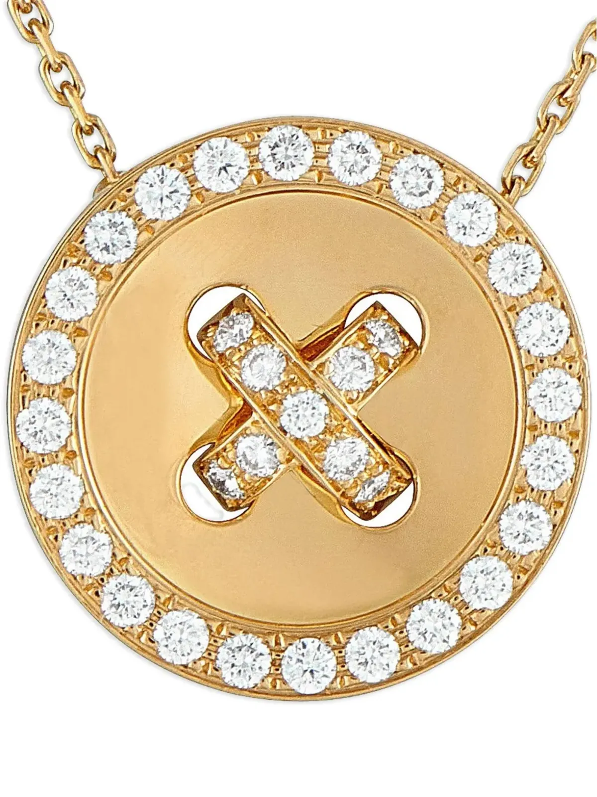 Van Cleef & Arpels Pre-Owned 18K イエローゴールド ブトニエール ダイヤモンド ネックレス - 画像3