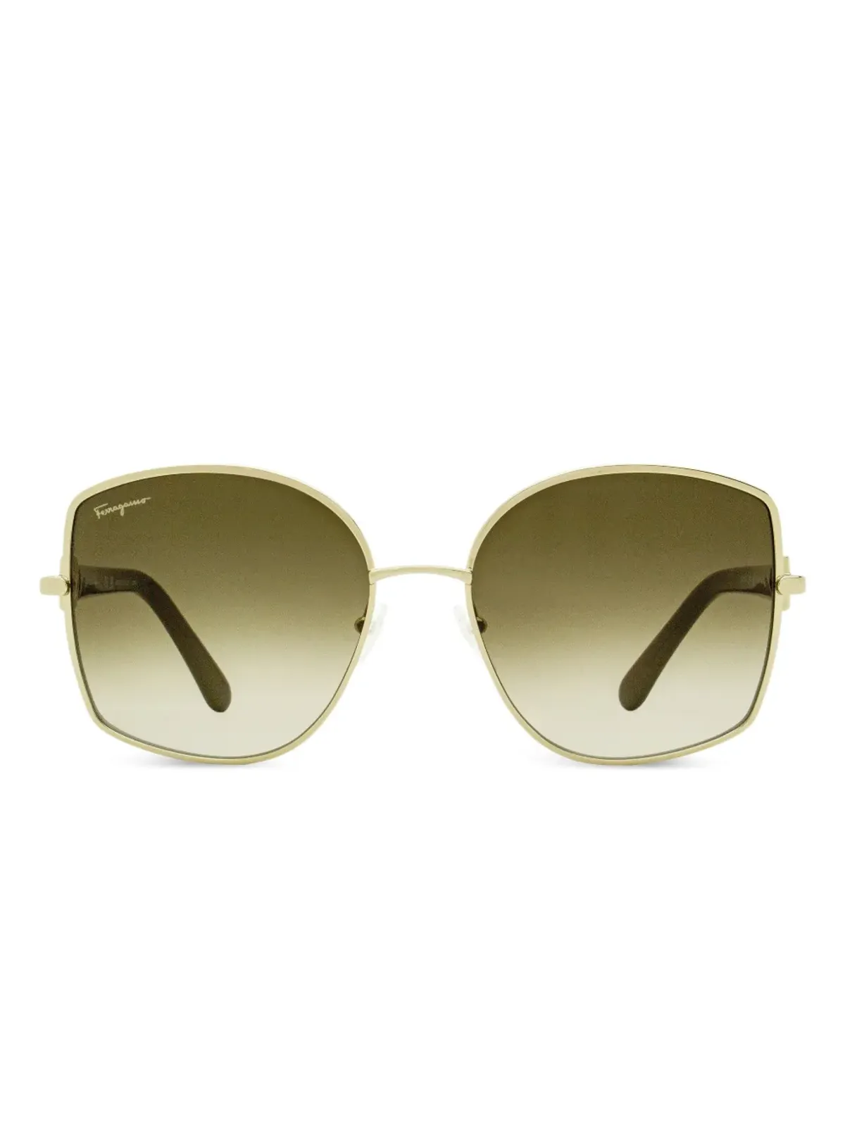 Ferragamo Eyewear ガンチーニ蝶形フレーム サングラス - 画像1