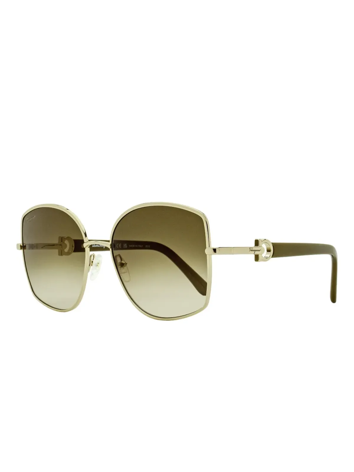 Ferragamo Eyewear ガンチーニ蝶形フレーム サングラス - 画像2