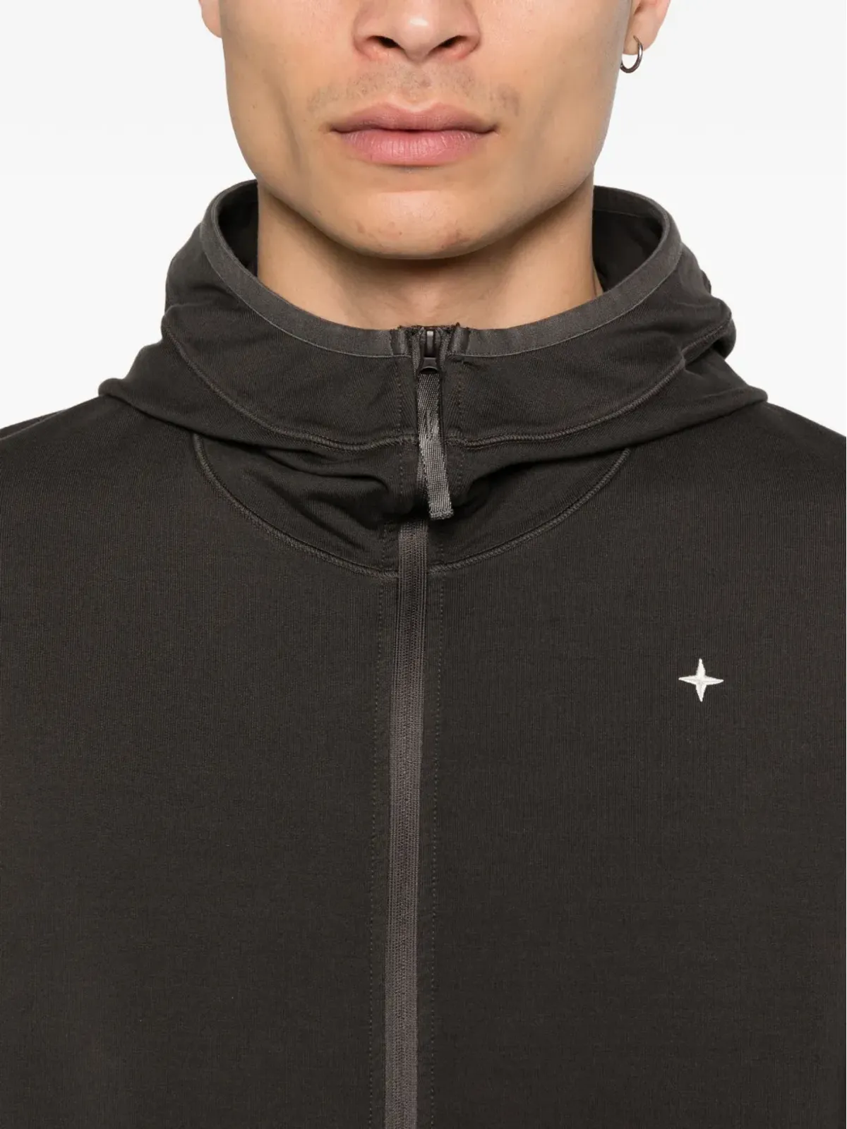 Stone Island ジップフード付きスウェットシャツ - グレー - 画像5