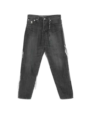 Mastermind Japan patchwork cotton jeans - Grey - サムネイル1