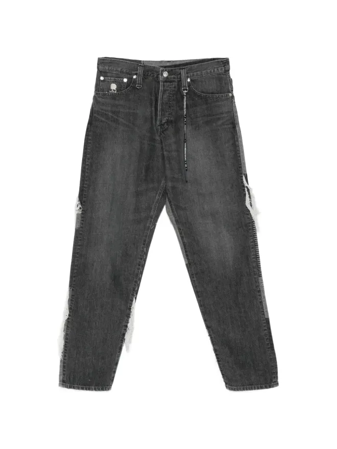 mastermind JAPAN Mastermind Japan patchwork cotton jeans - Greyの商品画像