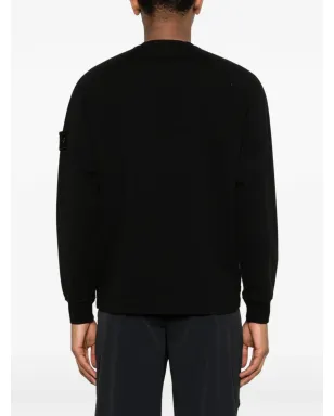 Stone Island ロングスリーブ ロゴパッチ スウェットシャツ ブラック - サムネイル4