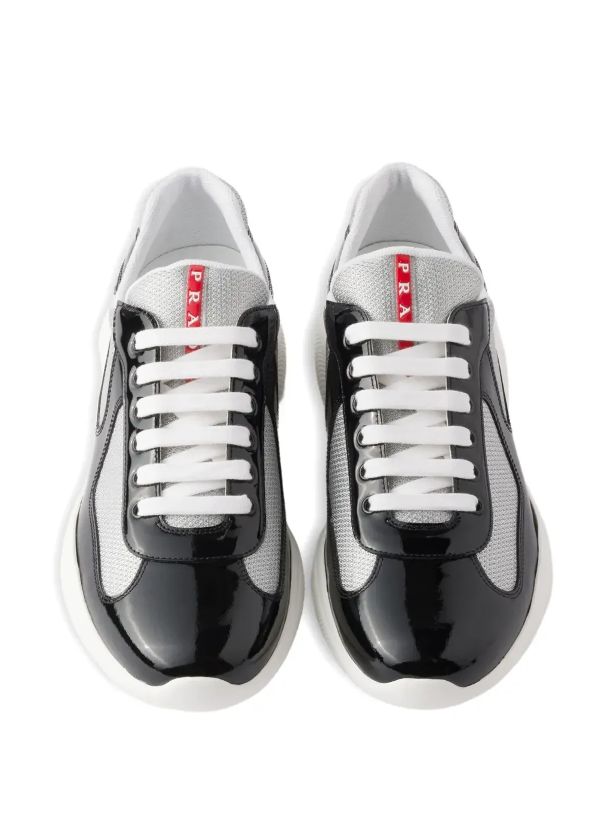 Prada Linea Rossa パテントレザー スニーカー - 画像4