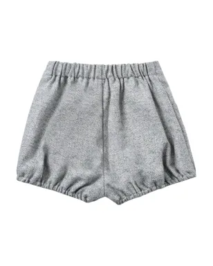 Moustache gathered-waistband short set - Grey - サムネイル5