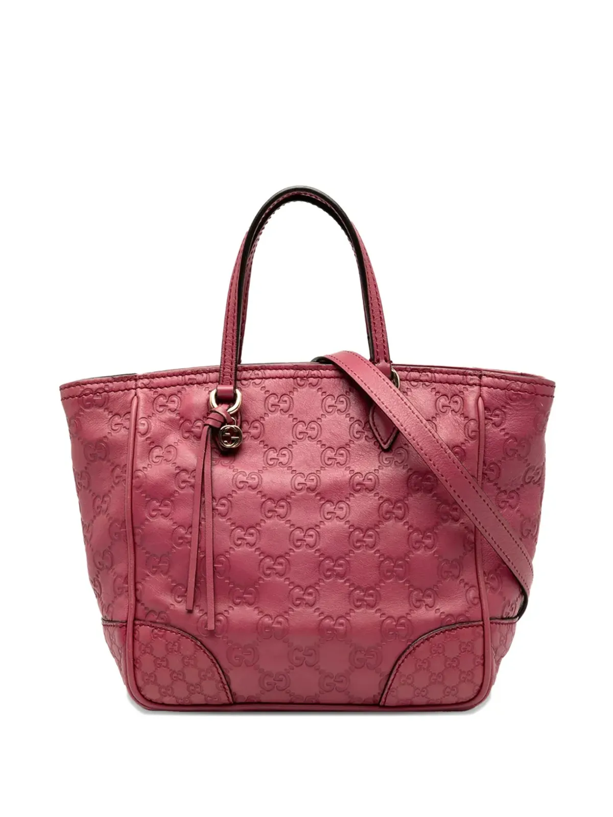 Gucci ビンテージ 2000-2015年 小さめ Guccissima Bree サッチェル ピンク - 画像1