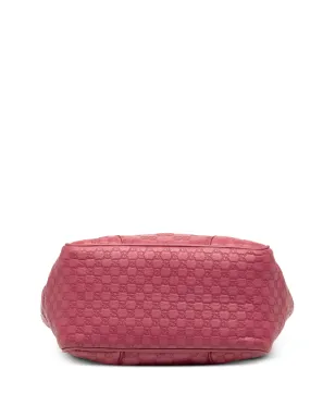 Gucci ビンテージ 2000-2015年 小さめ Guccissima Bree サッチェル ピンク - サムネイル4