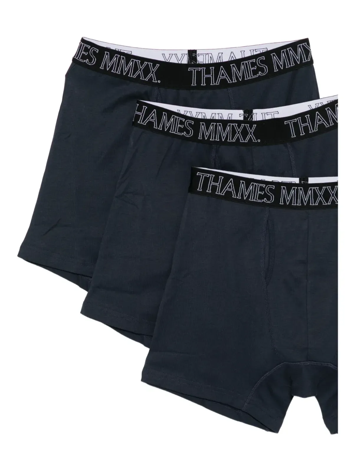THAMES MMXX ロゴ入りウエストバンド ボクサー（セット・オブ・スリー） - Blue - 画像3