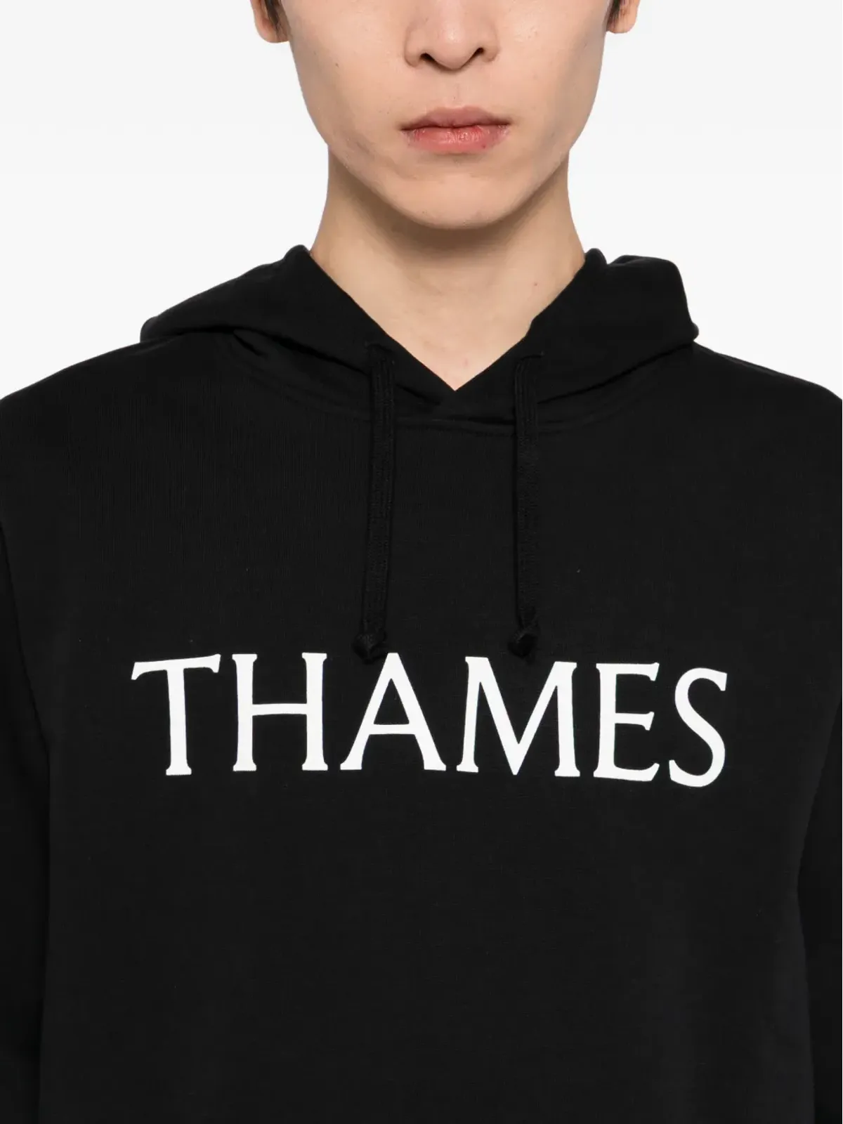 THAMES MMXX logo printed hoodie - Black - 画像5