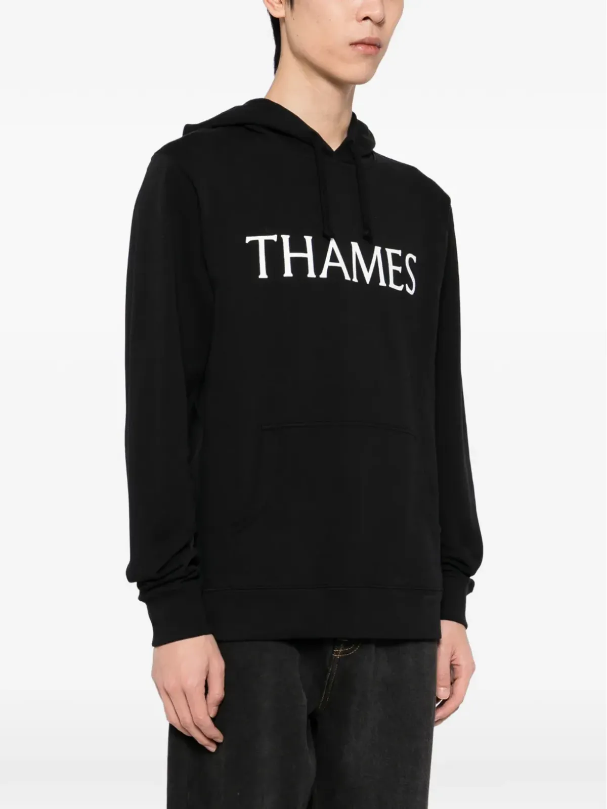 THAMES MMXX logo printed hoodie - Black - 画像3