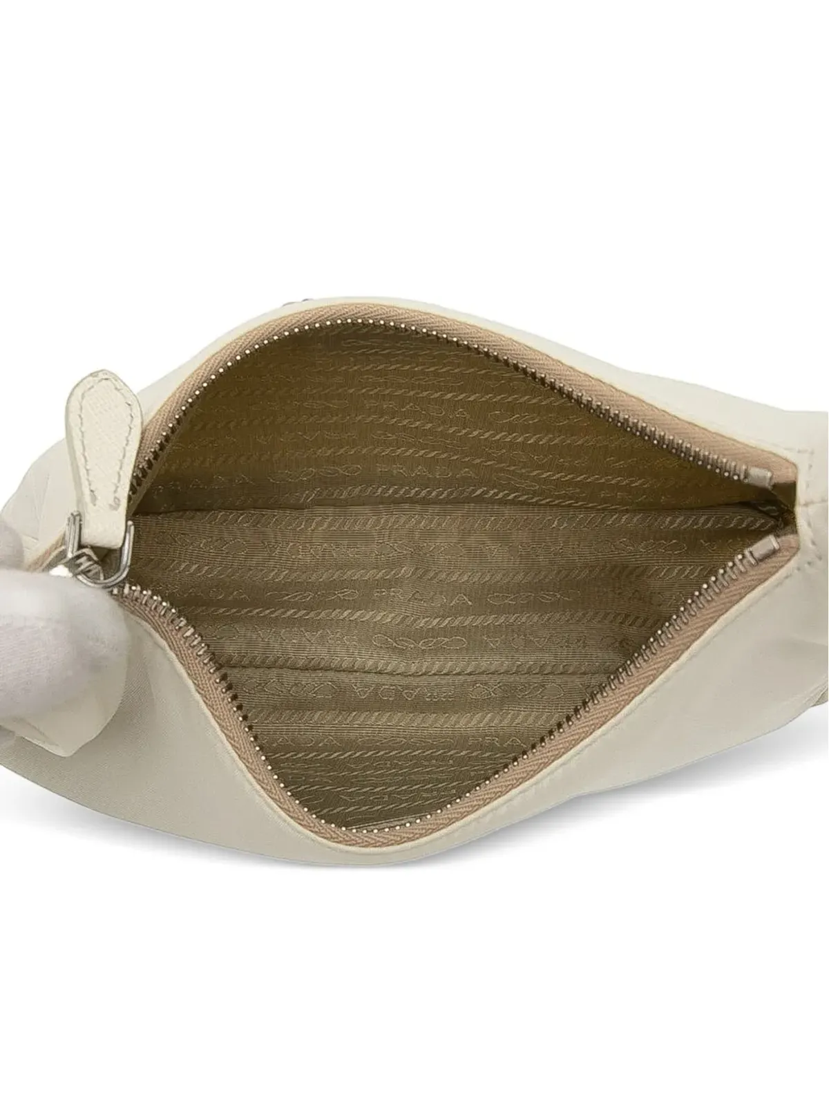 Prada Pre-Owned 2019-2025 リ・ナイロン リ・エディション 2005 サッチェル - ホワイト - 画像5