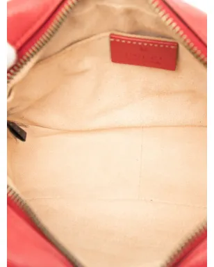 Gucci ビンテージ 2016-2025 ミニ GG Marmont Matelasse Leather クロスボディバッグ - レッド - サムネイル5