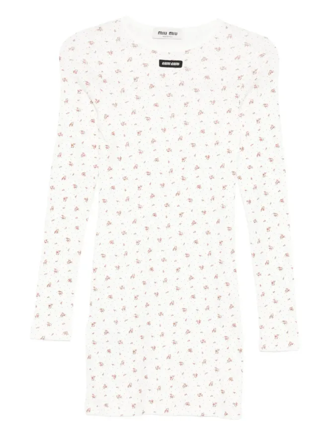 Miu Miu Miu Miu 花柄プリントミニドレスの商品画像
