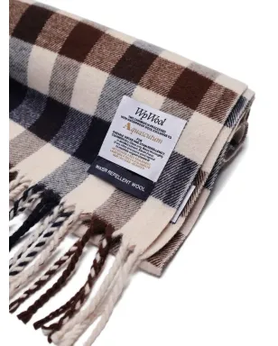 Aquascutum マクロクラブチェック柄タッセル付きスカーフ - サムネイル2