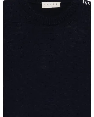 Paura Hotaka クルーネックセーター - Blue - サムネイル3