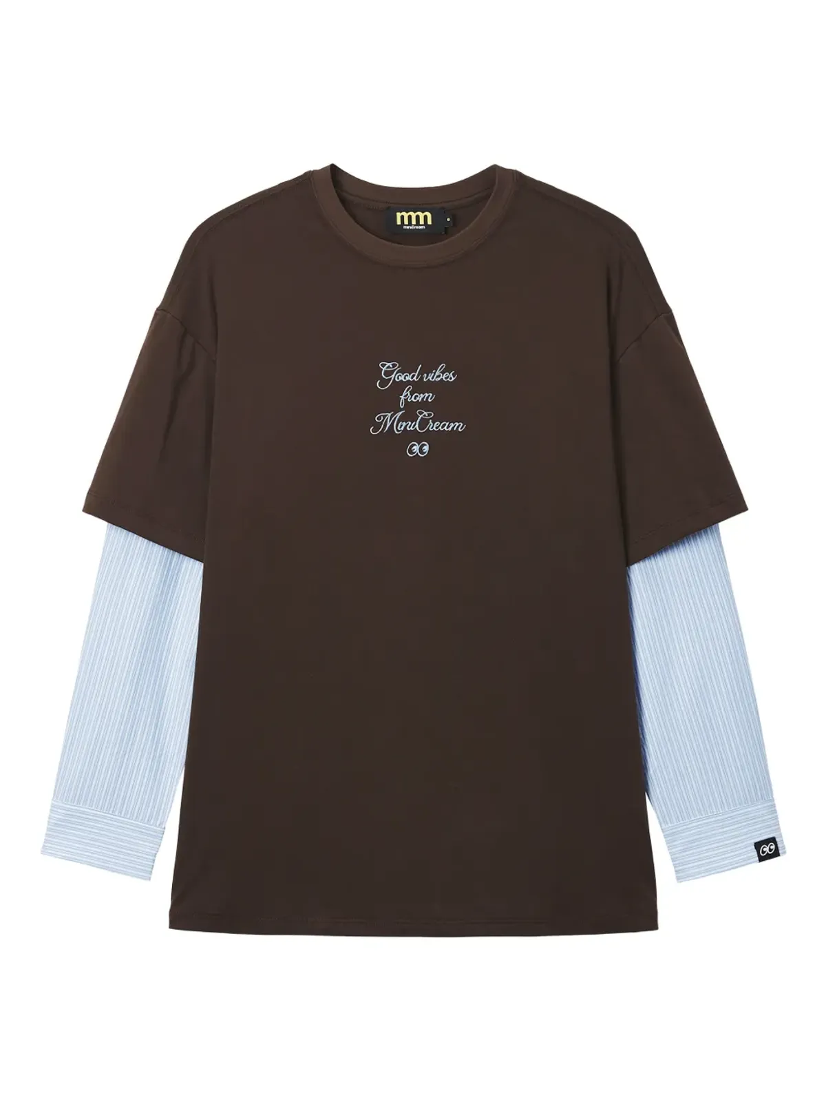 Mini Cream ストライプ袖Tシャツ - 画像1