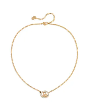ビンテージ Christian Dior オーバルペンダントネックレス - サムネイル1