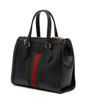 Gucci Pre-Owned 小型レザーウェブ・オフィディア・サッチェル - ブラック - サムネイル3