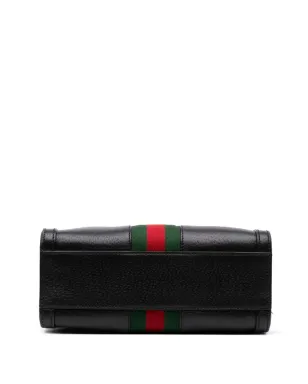 Gucci Pre-Owned 小型レザーウェブ・オフィディア・サッチェル - ブラック - サムネイル4