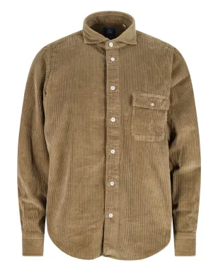 Finamore 1925 Napoli Salina corduroy pocket shirt - Brown - サムネイル1