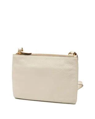 Prada ビンテージ 2013-2025 Vitello Daino ダブルジップ クロスボディバッグ - ホワイト - サムネイル3