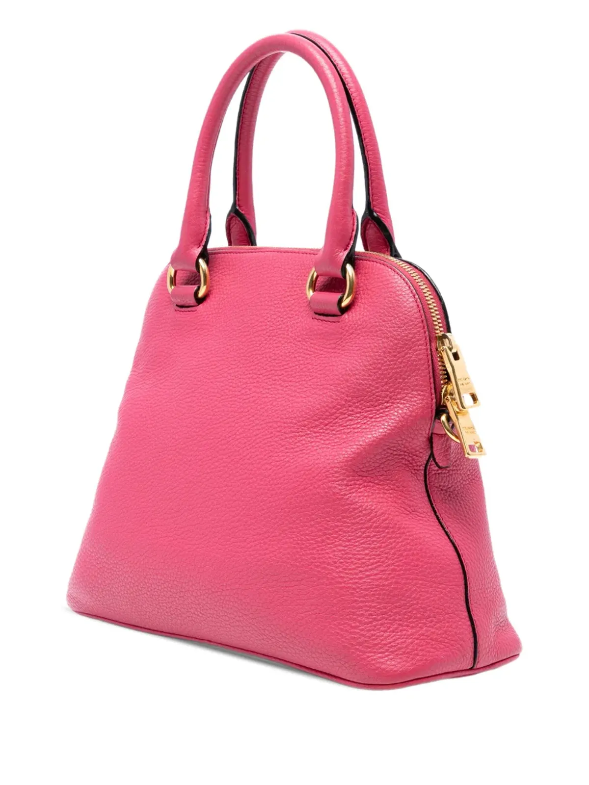 Prada ビンテージ 2000-2025 Vitello Daino ドーム型サッチェル ピンク - 画像3