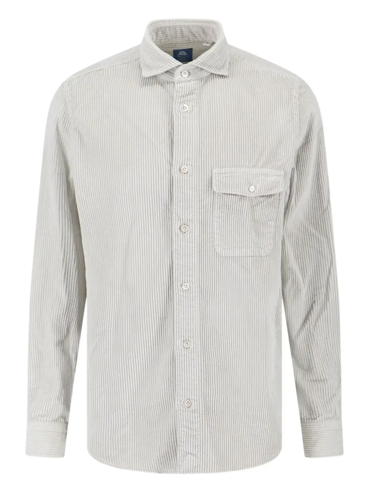 Finamore 1925 Napoli Achille corduroy pocket shirt - Grey - 画像1
