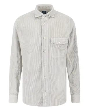 Finamore 1925 Napoli Achille corduroy pocket shirt - Grey - サムネイル1