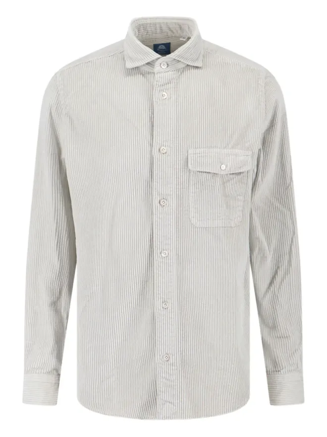 Finamore 1925 Napoli Finamore 1925 Napoli Achille corduroy pocket shirt - Greyの商品画像